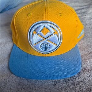 Denver Nuggets Adidas Yellow and Blue Cap